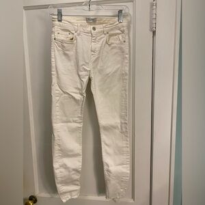 Zara Women's White Stretch Skinny Jeans